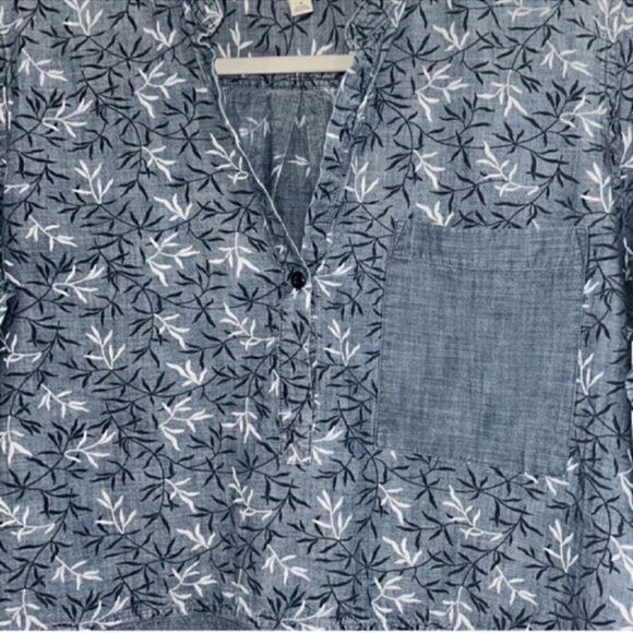 Gap Blue Cotton Tunic Shirt Top(Size Medium) - Picture 7 of 7